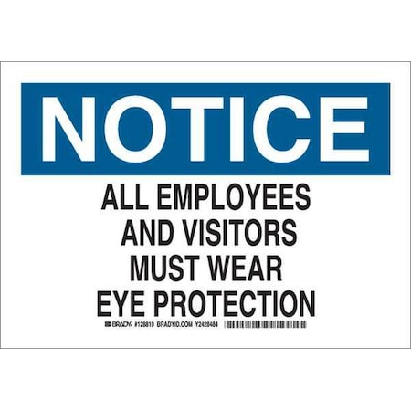Notice Sign,10X14,Blk And Ble/White, 128813