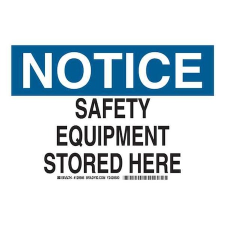 Notice Sign, 7X10, Blk And Ble/White, Thickness: 0.059, 128905