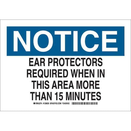 Notice Sign,7X10,Blk And Ble/White, 128826