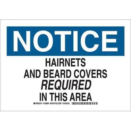 Notice Sign,10X14,Blk And Ble/White, 128867