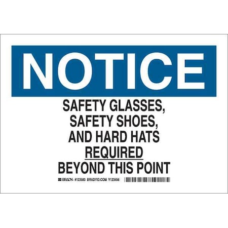 Notice Sign,7X10,Blk And Ble/White, 128918