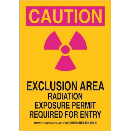 Caution Sign, 14 In H, 10 In W, Aluminum, Rectangle,129279