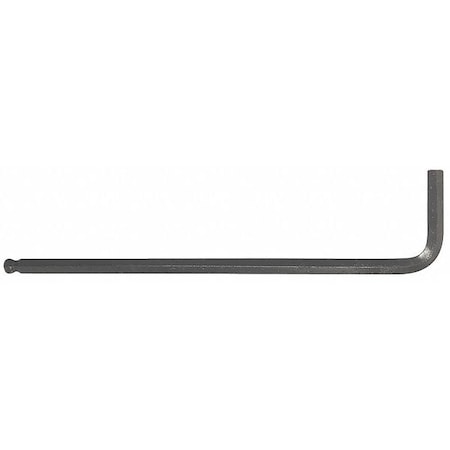 SAE Plain Ball Hex Key, 1/4 Tip Size, 5 1/4 In Long, 1/4 In Short
