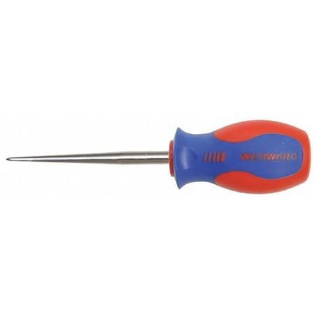 Ergonomic Scratch Awl, Tip Size 1/4 In, Overall Length 5 1/2 In, Red/Blue