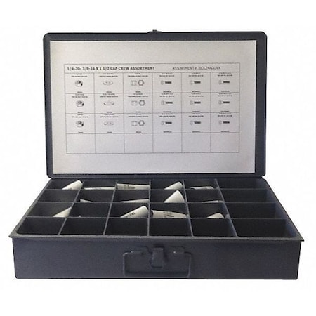 Hex Head Cap Screw Assortment, Stainless Steel, Black Oxide Finish