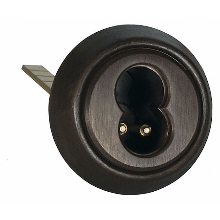 Rim Cylinder, Oil Rubbed Bronze, 0 Pins