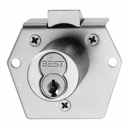 Latchbolt Cabinet Lock,Satin Chrome