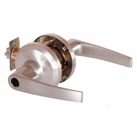 Door Lever Lockset, Satin Nickel