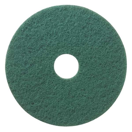 Scrubbing Pad,Green,Size 15,Round,PK5