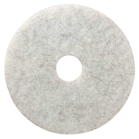 Burnishing Pad,White,Size 21,Round,PK5