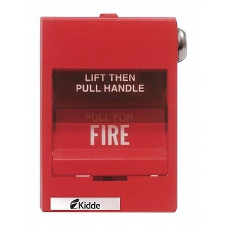 Fire Alarm Pull Station,Red,3-3/8 D