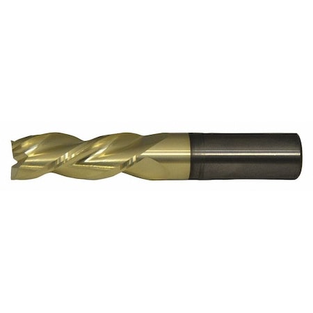 3-Flute Carbide Square Single End High-Perf End Mill For Alum CTD CEM-AM3-ZN ZrN 3/4x3/4x1-5/8x4