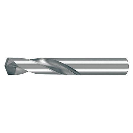 Screw Machine Drill Bit, 25/64 In Size, 135  Degrees Point Angle, Carbide-Tipped, Uncoated Finish