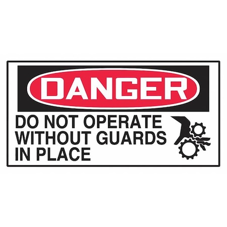 Danger Label,1-1/2in H,3in W,PK10