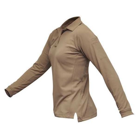 Womens Tactical Polo,Tan,Long Sleeve,XS