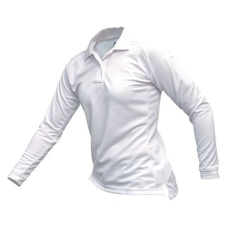 Womens Tactical Polo,White,Long Sleeve,M