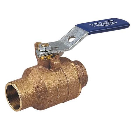 1-1/2 Sweat Bronze Ball Valve Inline