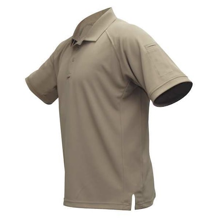 Mens Tactical Polo,Tan,Short Sleeve,M