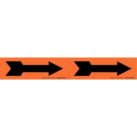 Pipe Marker,Direction Arrow,Orange, 76504