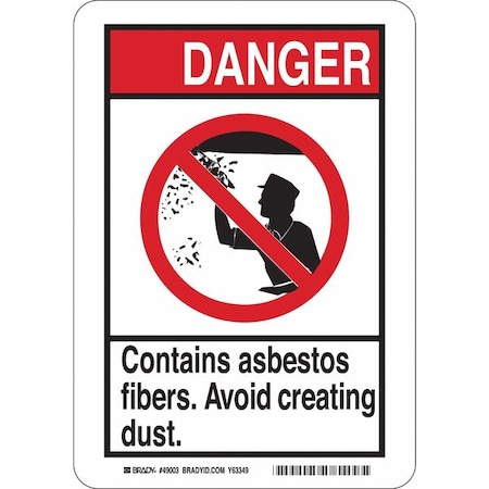 Danger Sign, 14 In H, 10 In W, Plastic, Rectangle, English, 45084