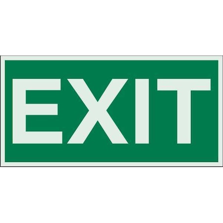 EXit Sign,3X6,Light Green/Green