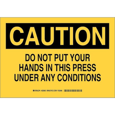 Caution Sign, 7 In Height, 10 In Width, Fiberglass, Rectangle, English