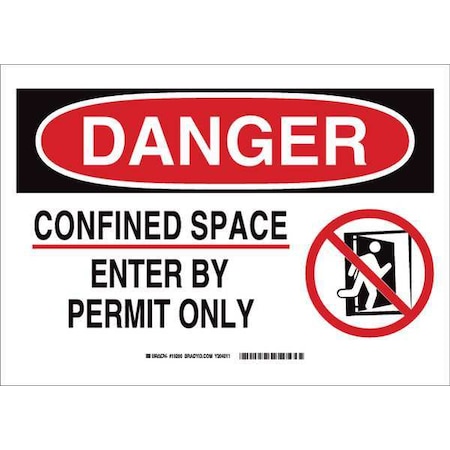 Security Sign, 7X10, Blk/Red And Wht, Header Legend Color: White