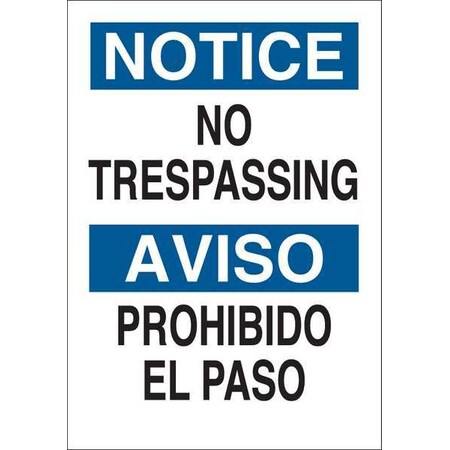 Security Sign, 7X10, Blk/Blue And Wht