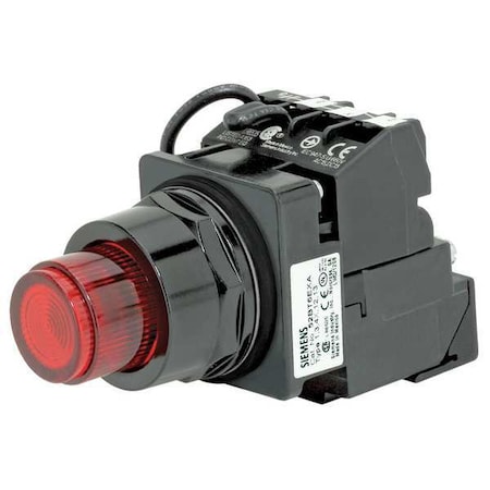 Illuminated Push Button, 30 Mm, 1NO/1NC, Red