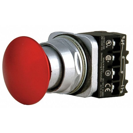 Non-Illuminated Push Button, 30 Mm, 1NO/1NC, Red