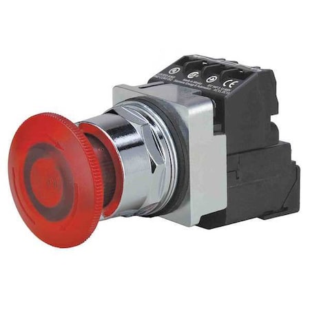 Illuminated Push Button, 30 Mm, 1NO/1NC, Red