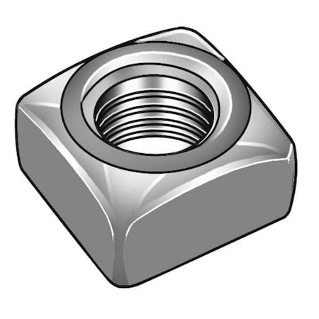 3/8-16 Low Carbon Steel Plain Finish Square Nut - Heavy, 50 Pk.