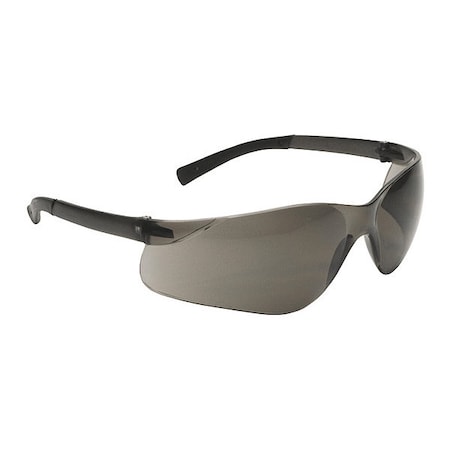 Safety Glasses, Gray Polycarbonate Lens, Scratch-Resistant