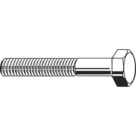 Grade A307, 1-1/8-7 Hex Head Cap Screw, Black Oxide Steel, 4 In L, 5 PK