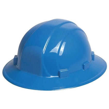 Full Brim Hard Hat, Type 1, Class E, Pinlock (6-Point), Blue