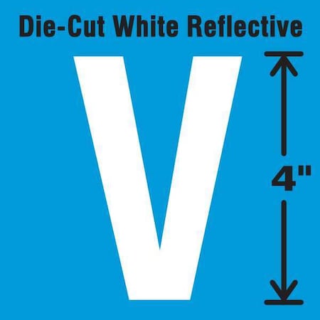 Die-Cut Refl. Letter Label,V,4In H,PK5