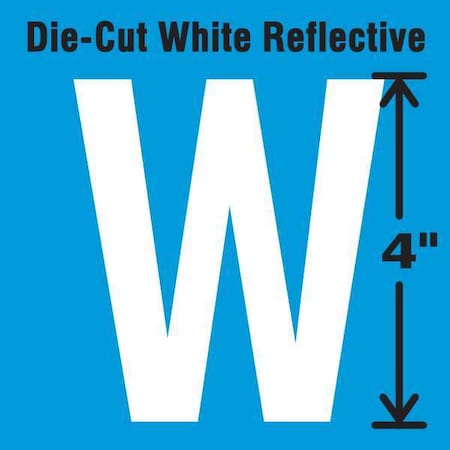 Die-Cut Refl. Letter Label,W,4In H,PK5