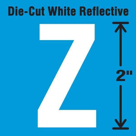 Die-Cut Refl. Letter Label,Z,2In H,PK5