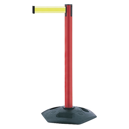 Barrier Post With Belt,Red Post,38 H