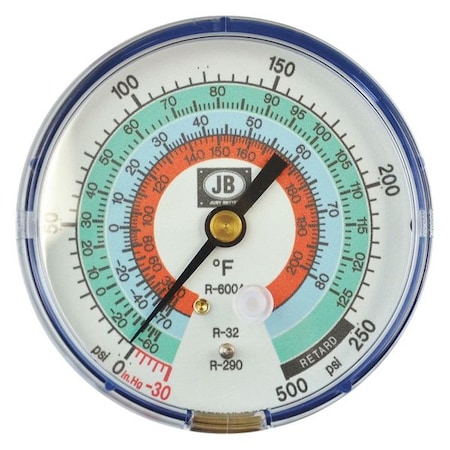 Low Side Pressure Gauge,3-1/8 Diameter