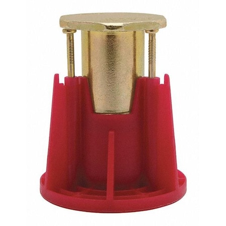 Wood-Knocker Vertical Cast-In Place Insert Anchor, 2 3/8 In Dia., 2 In L, Zinc Plated, 100 PK