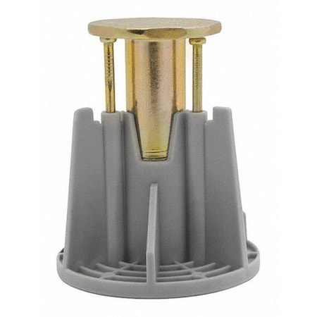 Wood-Knocker Vertical Cast-In Place Insert Anchor, 2 3/8 In Dia., 2 In L, Carbon Steel Zinc Plated