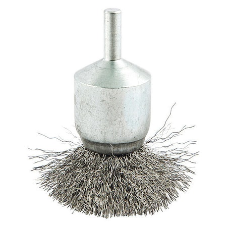 Crimped Wire End Brush,Shank Size 1/4