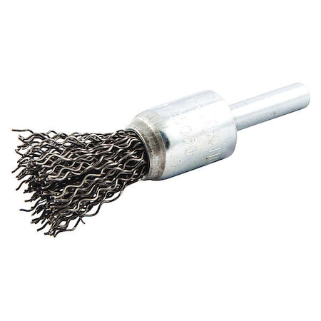 Crimped Wire End Brush,Shank Size 1/4