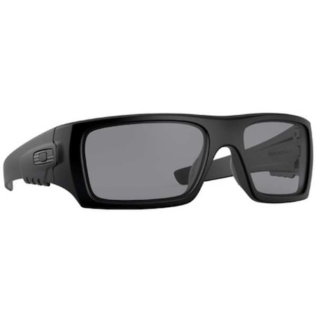 Safety Glasses, Wraparound Gray Plutonite Lens, Scratch-Resistant