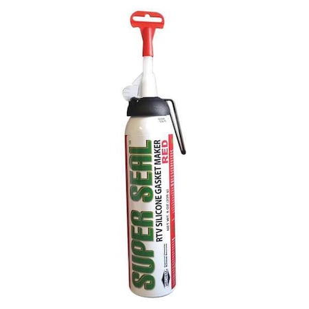 Silicone Sealant,100 Percent,Red, 6 To 8 Oz., Red, Temp Range -60 To 500 Degrees F