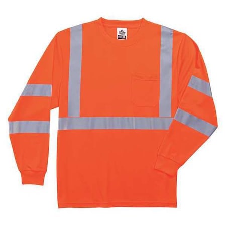 Long Sleeve T-Shirt,Orange,Class 3,S