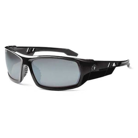 Safety Glasses, Traditional Silver Mirror Polycarbonate Lens, Scratch-Resistant