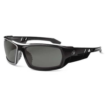 Safety Glasses, Traditional Gray Polycarbonate Lens, Anti-Fog, Scratch-Resistant