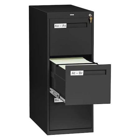 14-15/16 W 3 Drawer Black,  Letter